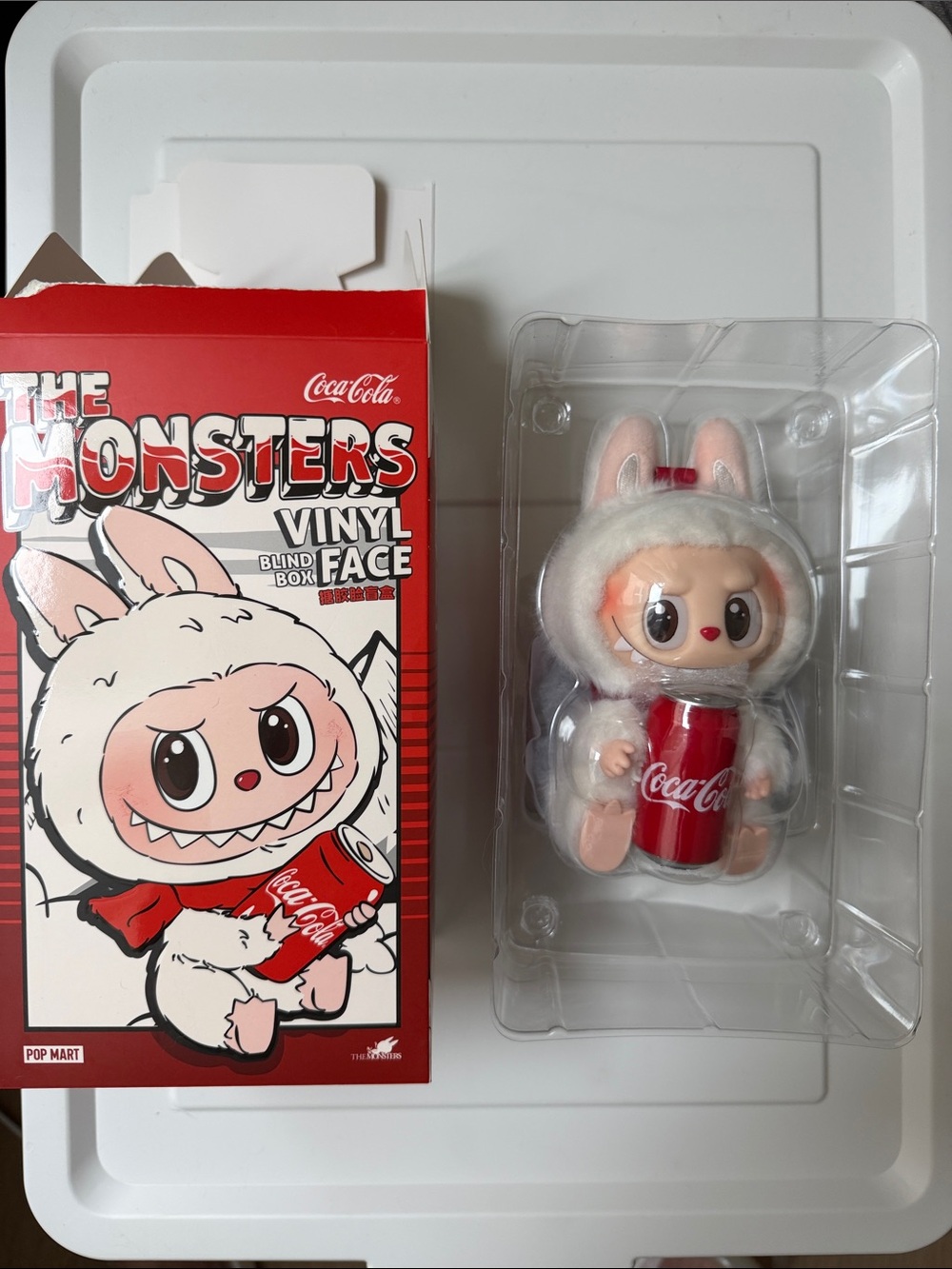 Coca-Cola The Monsters labubu – White & Red
